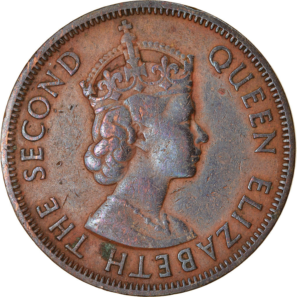 Coin, East Caribbean States, Elizabeth II, Cent, 1955, VF(30-35), Bronze, KM:2