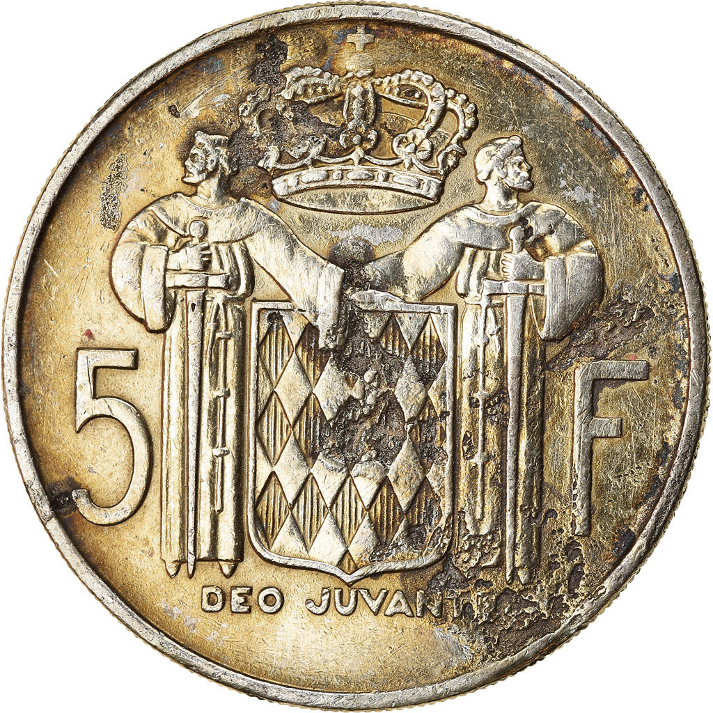 Munten, Monaco, Rainier III, 5 Francs, 1960, FR, Zilver, KM:141, Gadoury:MC 152
