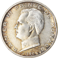 Coin, Monaco, Rainier III, 5 Francs, 1960, VF(30-35), Silver, KM:141, Gadoury:MC