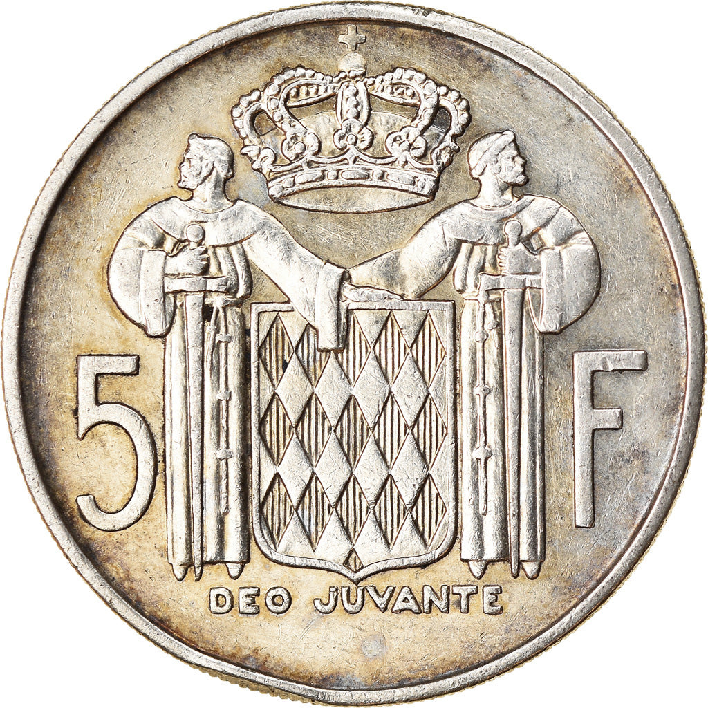Münze, Monaco, Rainier III, 5 Francs, 1960, S+, Silber, KM:141, Gadoury:MC 152