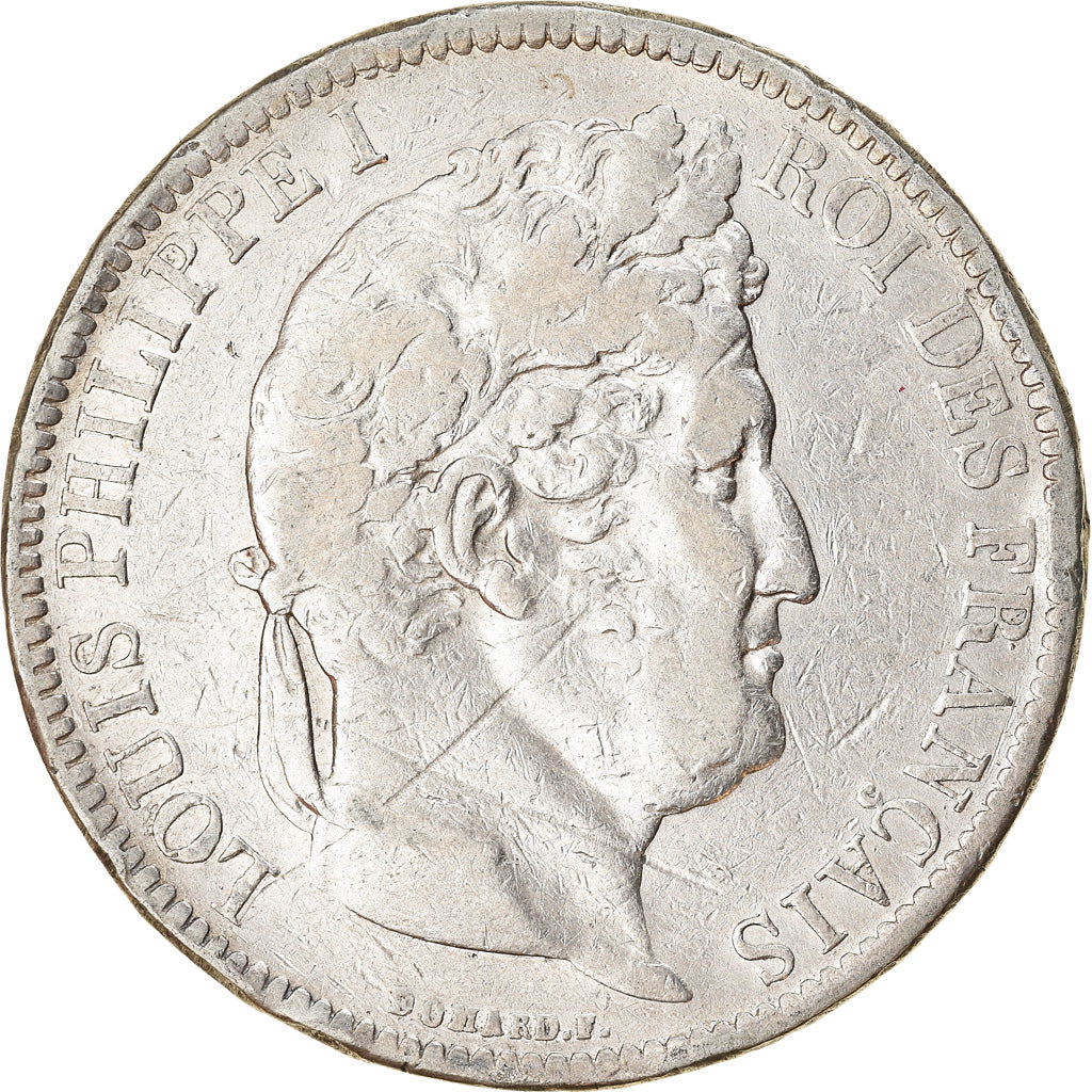 Moneda, Francia, Louis-Philippe, 5 Francs, 1831, Nantes, BC+, Plata