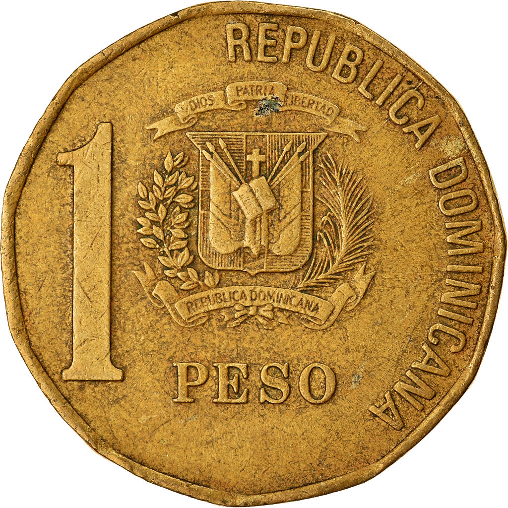 Munten, Dominicaanse Republiek, Peso, 2000, ZF, Tin, KM:80.2
