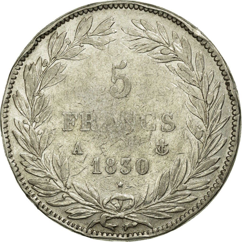 Coin, France, Louis-Philippe, 5 Francs, 1830, Paris, VF(30-35), Silver