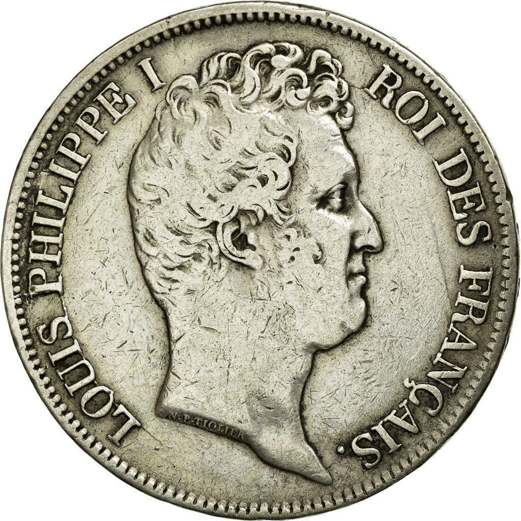 Moneta, Francia, Louis-Philippe, 5 Francs, 1831, Rouen, BB, Argento, KM:735.2