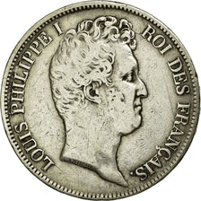 Moneta, Francia, Louis-Philippe, 5 Francs, 1831, Rouen, BB, Argento, KM:735.2