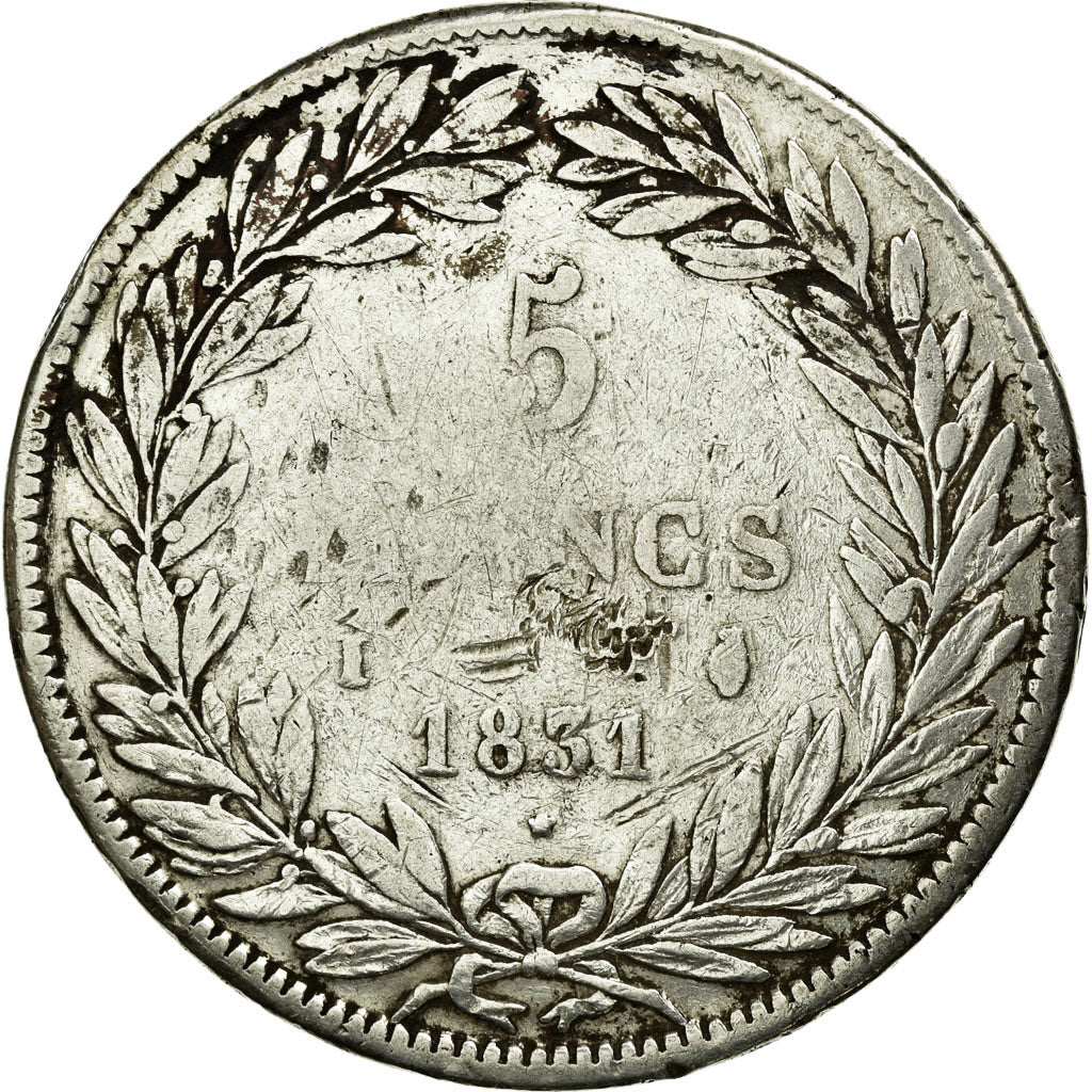 Coin, France, Louis-Philippe, 5 Francs, 1831, Limoges, VF(20-25), Silver