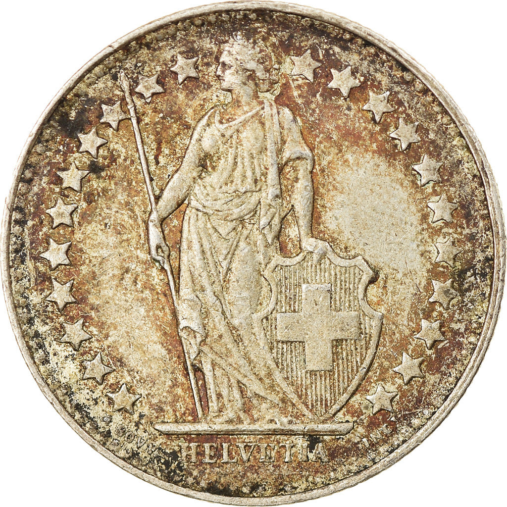 Coin, Switzerland, 1/2 Franc, 1943, Bern, VF(30-35), Silver, KM:23