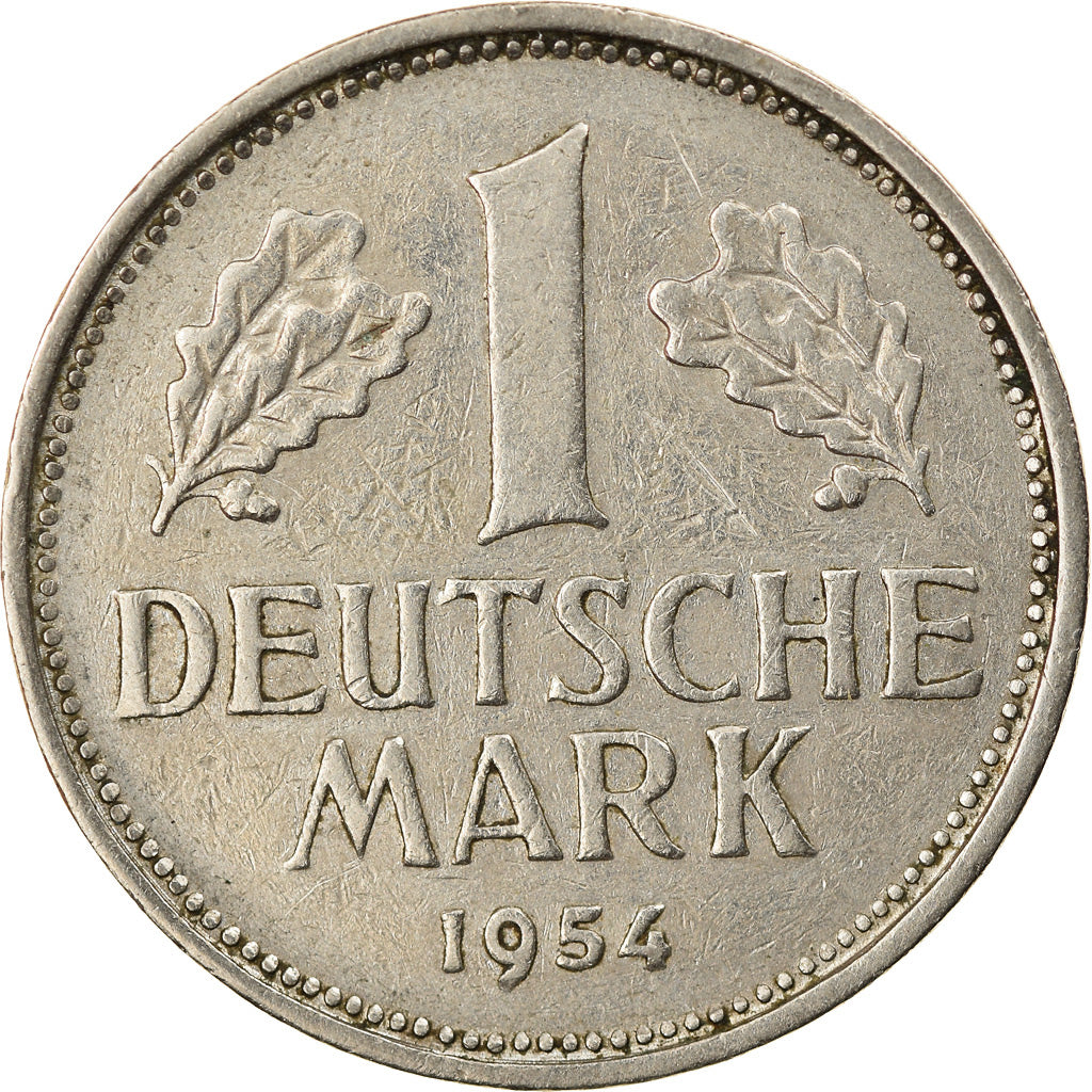 Moneta, GERMANIA - REPUBBLICA FEDERALE, Mark, 1954, Munich, BB, Rame-nichel