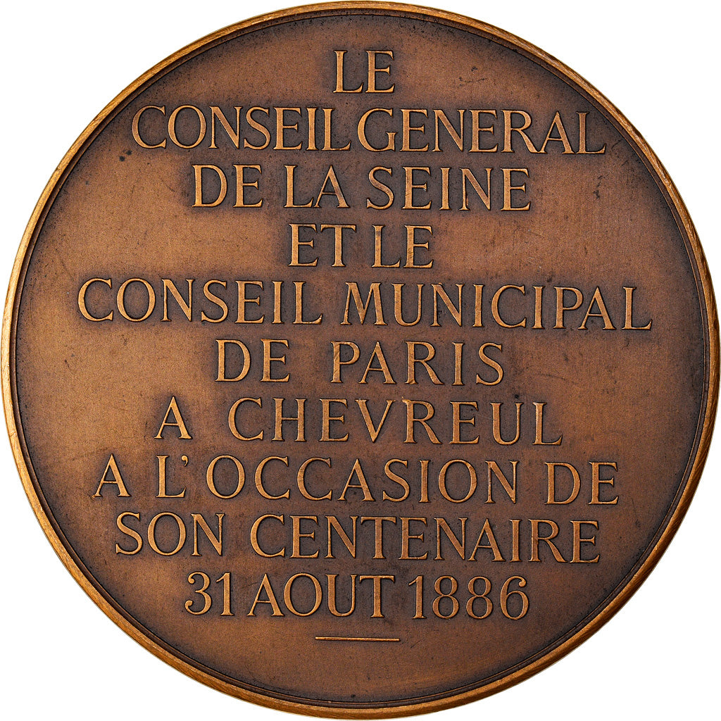 Francja, Medal, Centenaire du Chimiste Chevreul, Coin du Concours de, 1879-1880
