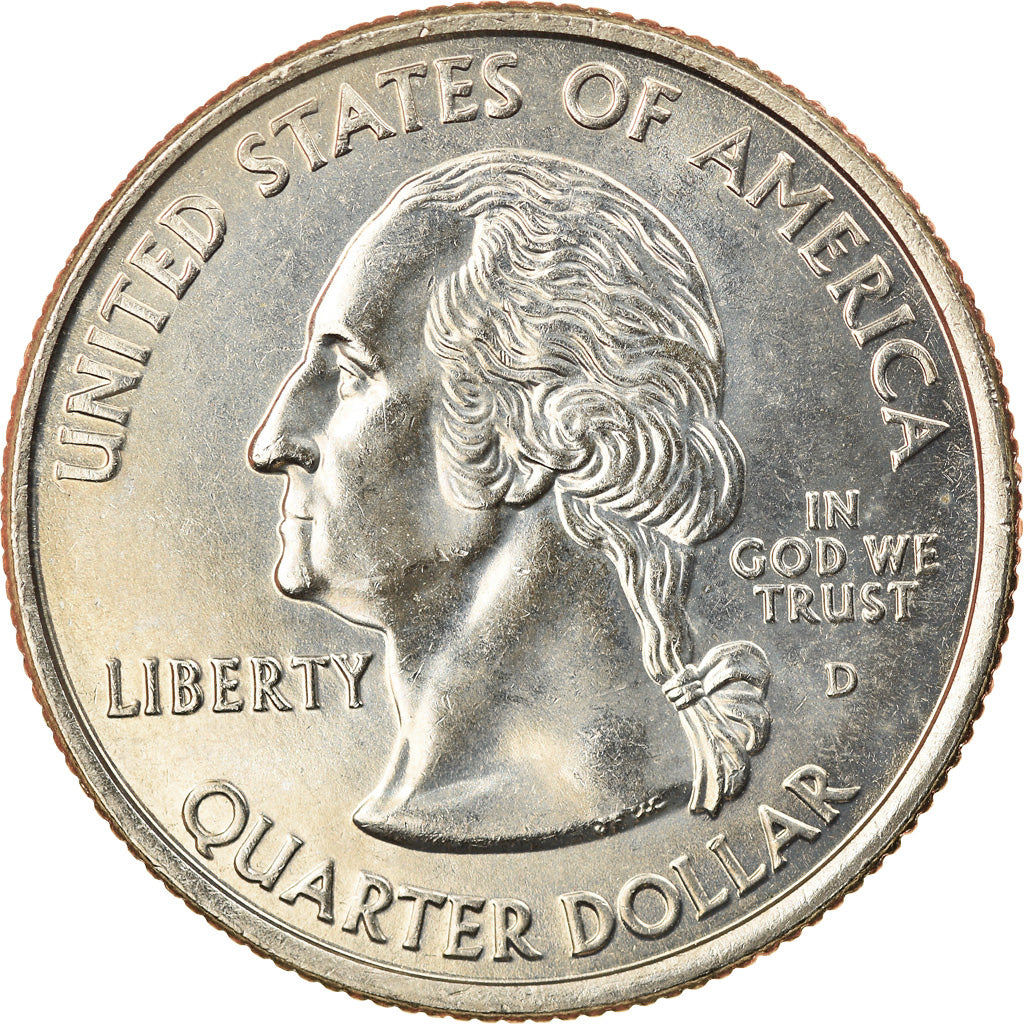 Moneta, Stati Uniti, Oklahoma, Quarter, 2008, U.S. Mint, Denver, BB, Rame