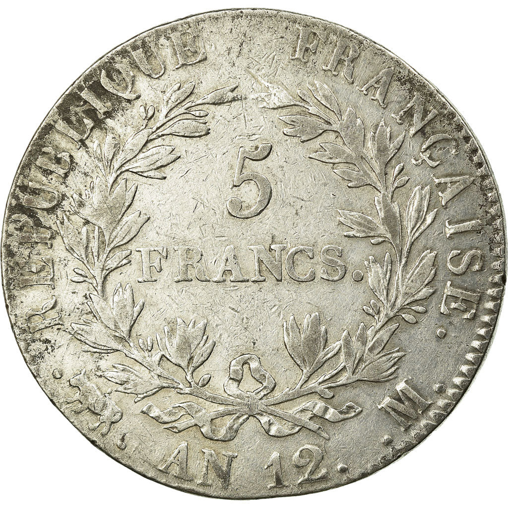 Coin, France, Napoléon I, 5 Francs, 1804, Toulouse, VF(30-35), Silver