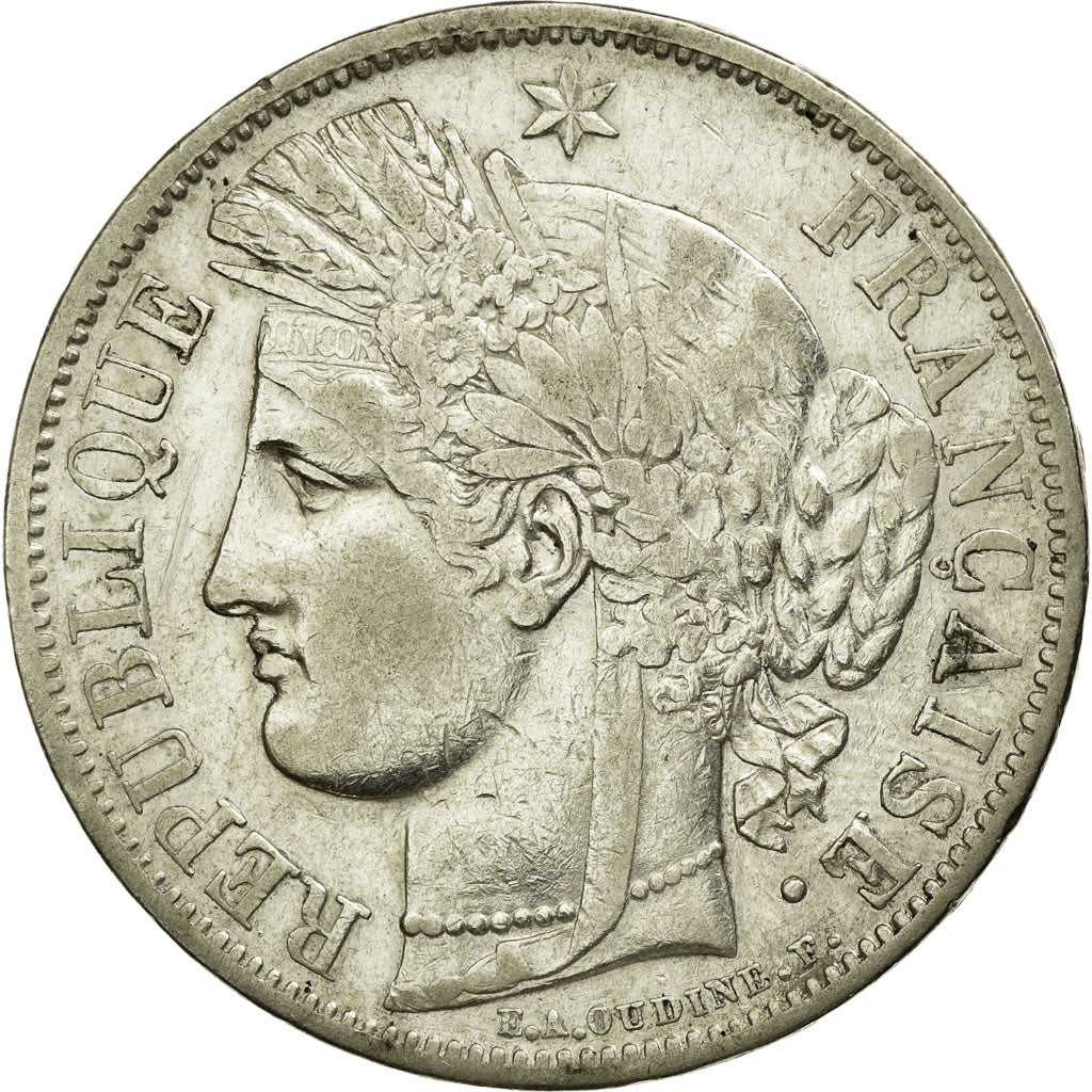 Coin, France, Cérès, 5 Francs, 1849, Paris, EF(40-45), Silver, KM:761.1