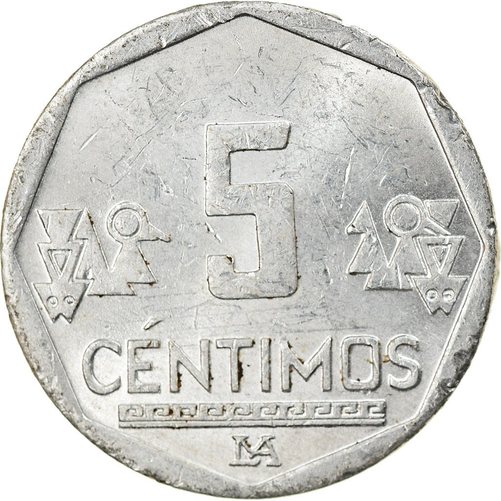 Munten, Peru, 5 Centimos, 2011, Lima, ZF, Aluminium, KM:304.4a