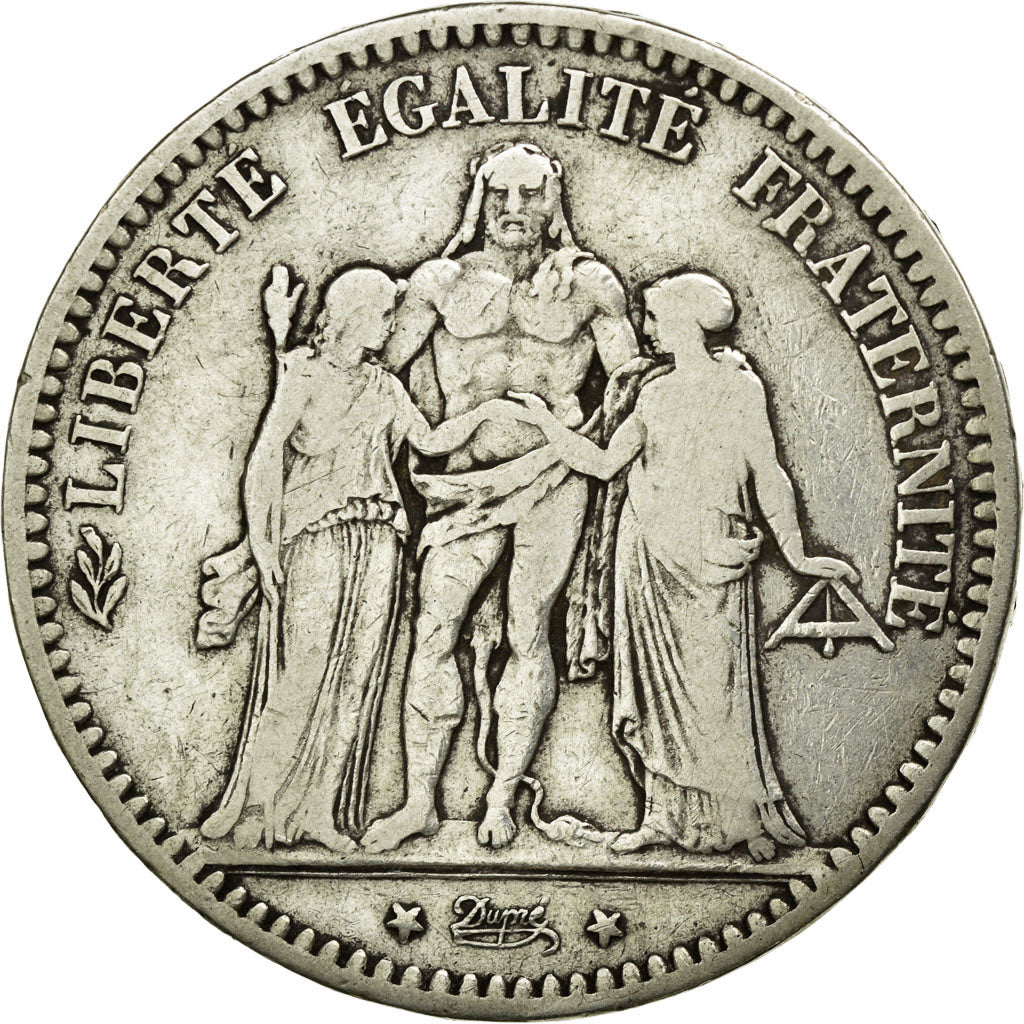 Monnaie, France, Hercule, 5 Francs, 1878, Bordeaux, TB+, Argent, KM:820.2