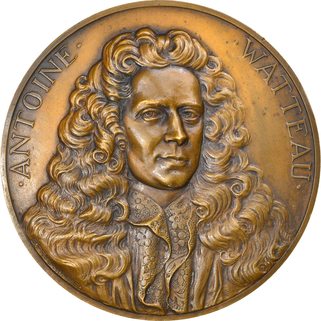 Francia, medaglia, 250 ème Anniversaire de la Naissance de Watteau, Arts &