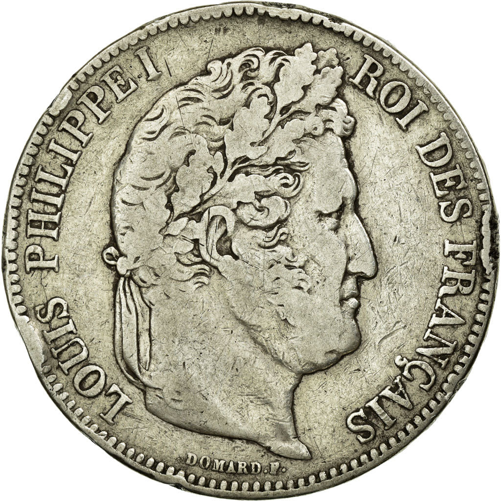 Coin, France, Louis-Philippe, 5 Francs, 1841, Strasbourg, VF(20-25), Silver