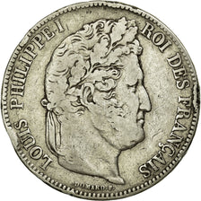 Coin, France, Louis-Philippe, 5 Francs, 1841, Strasbourg, VF(20-25), Silver