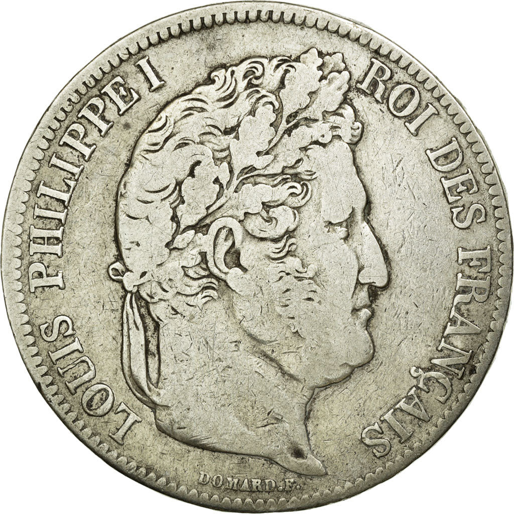 Coin, France, Louis-Philippe, 5 Francs, 1841, Lille, VF(30-35), Silver