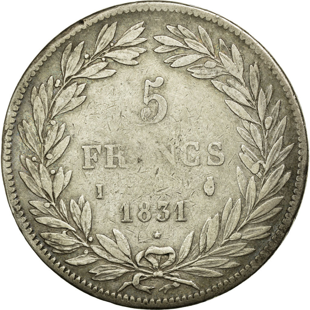 Coin, France, Louis-Philippe, 5 Francs, 1831, Limoges, VF(30-35), Silver