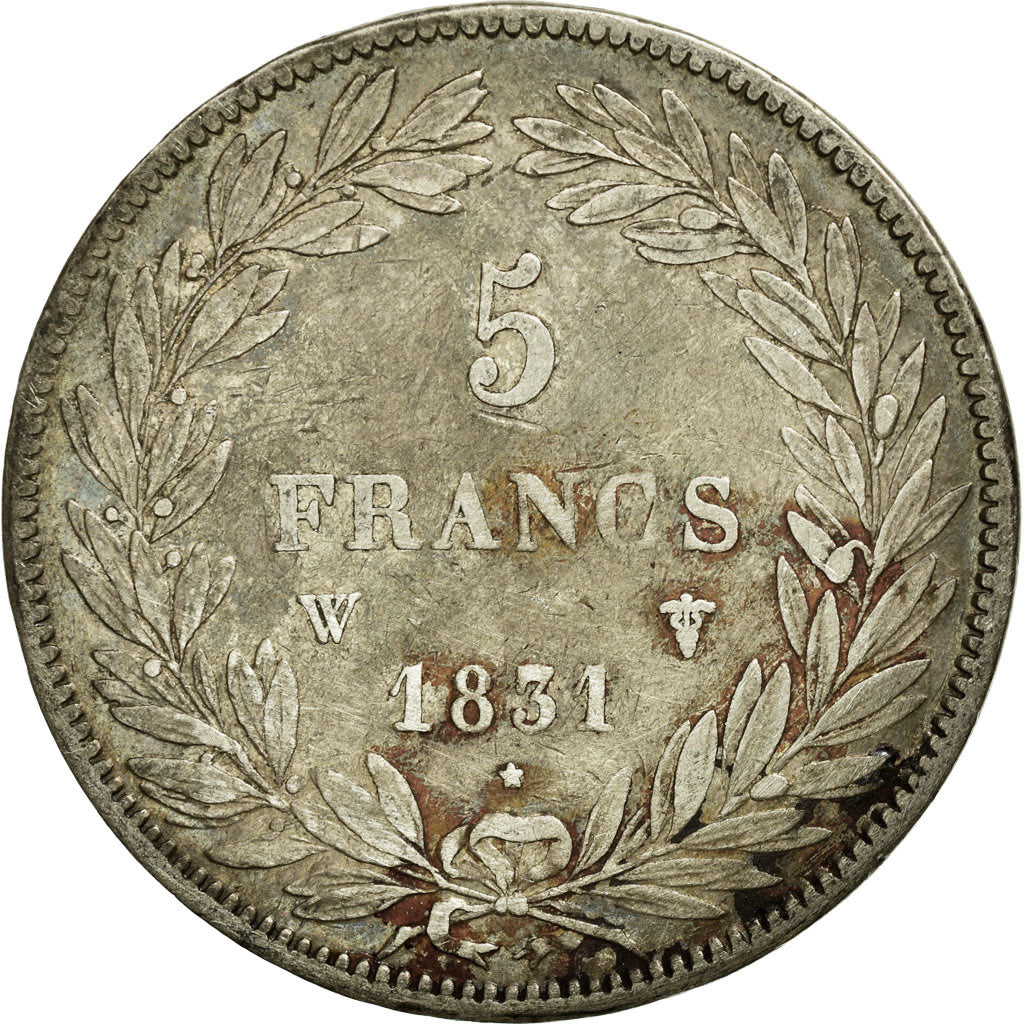 Coin, France, Louis-Philippe, 5 Francs, 1831, Lille, VF(30-35), Silver