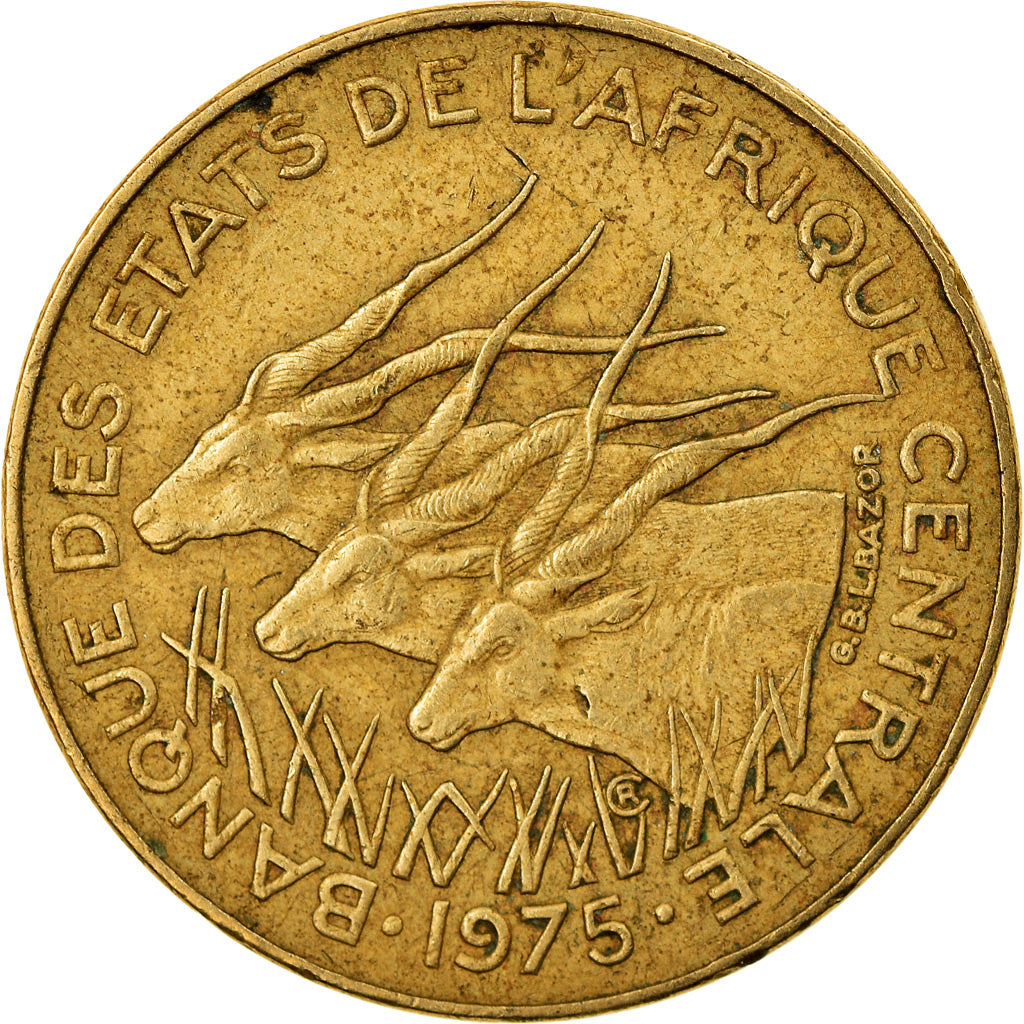 Moneda, Estados del África central, 5 Francs, 1957, Paris, MBC, Aluminio -