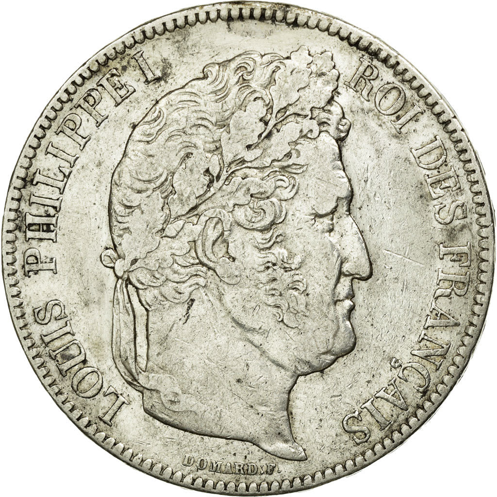 Münze, Frankreich, Louis-Philippe, 5 Francs, 1842, Bordeaux, S+, Silber