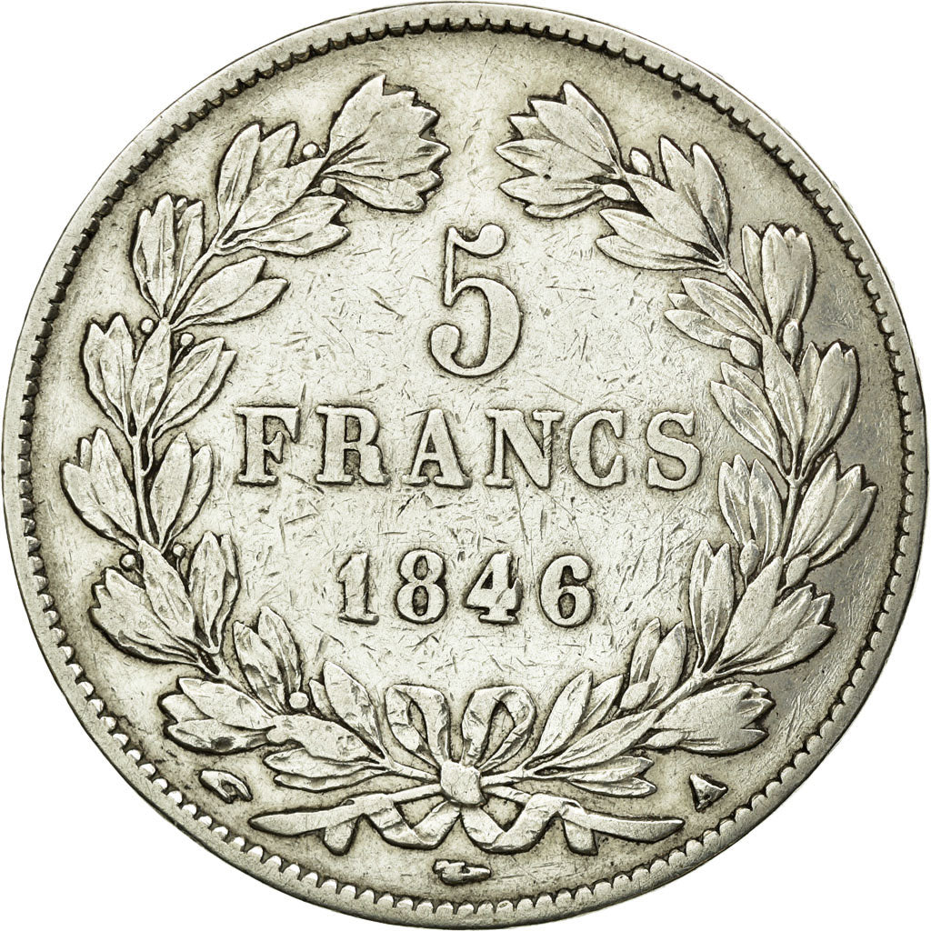 Coin, France, Louis-Philippe, 5 Francs, 1846, Lille, VF(30-35), Silver