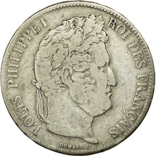 Coin, France, Louis-Philippe, 5 Francs, 1834, Lille, VF(20-25), Silver