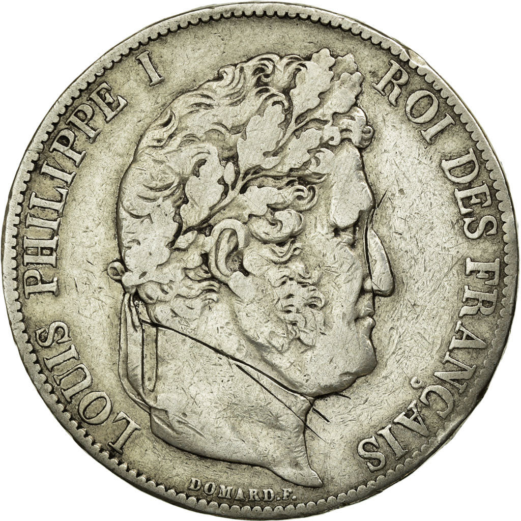 Coin, France, Louis-Philippe, 5 Francs, 1847, Paris, VF(30-35), Silver