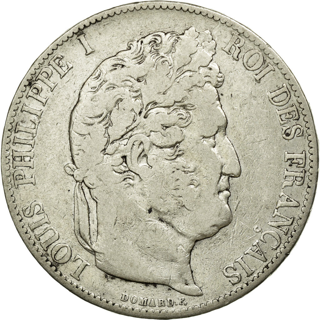 Münze, Frankreich, Louis-Philippe, 5 Francs, 1845, Paris, S, Silber, KM:749.1
