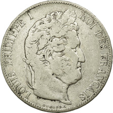 Münze, Frankreich, Louis-Philippe, 5 Francs, 1845, Paris, S, Silber, KM:749.1