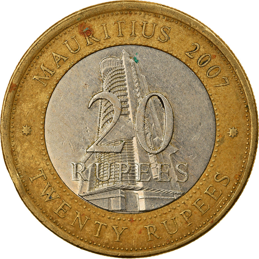 Münze, Mauritius, 20 Rupees, 2007, SS, Bi-Metallic, KM:66