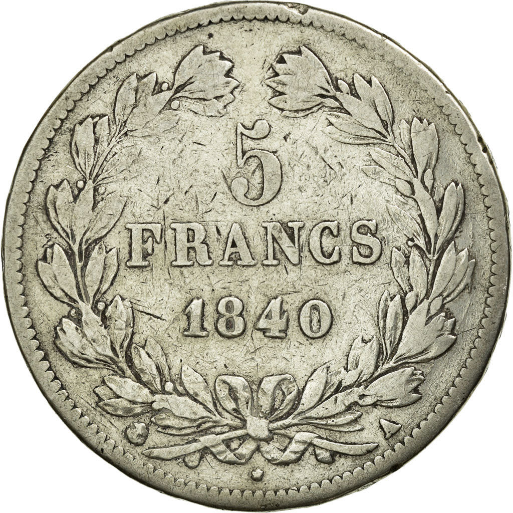 Monnaie, France, Louis-Philippe, 5 Francs, 1840, Paris, TB, Argent, KM:749.1