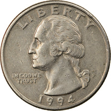 Coin, United States, Washington Quarter, Quarter, 1994, U.S. Mint, Philadelphia