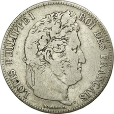 Moneta, Francia, Louis-Philippe, 5 Francs, 1838, Paris, MB, Argento, KM:749.1