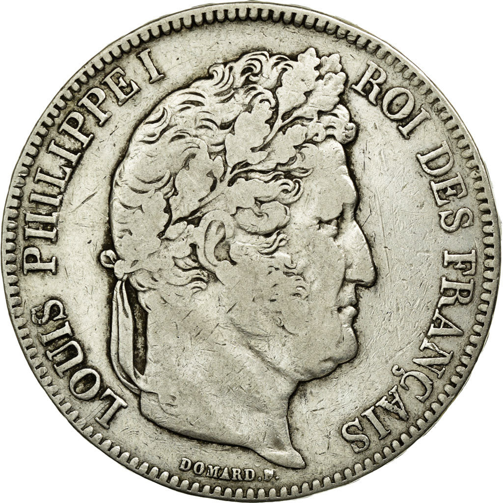 Monnaie, France, Louis-Philippe, 5 Francs, 1842, Strasbourg, TB, Argent