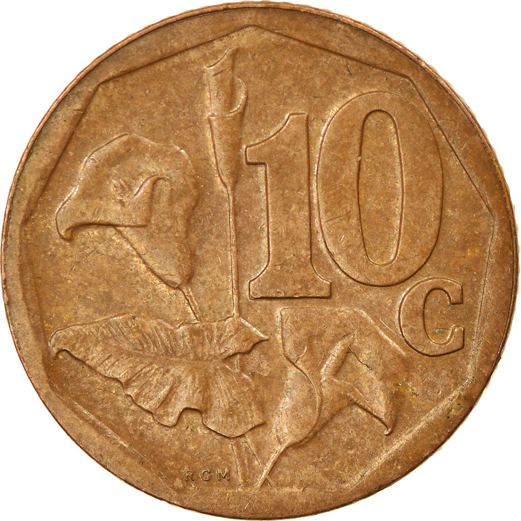 Moneta, Sudafrica, 10 Cents, 2006, Pretoria, BB, Acciaio placcato in bronzo