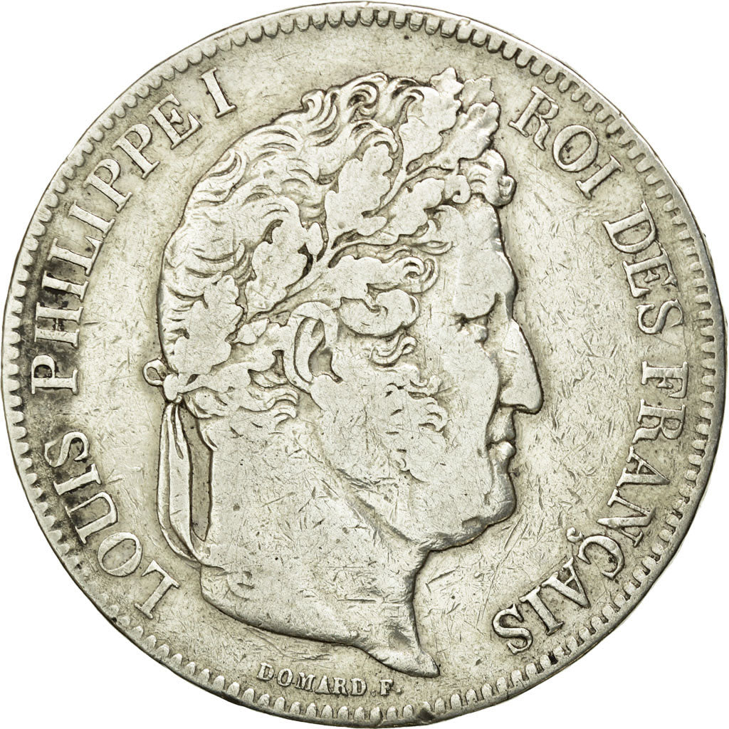 Coin, France, Louis-Philippe, 5 Francs, 1842, Lille, VF(30-35), Silver