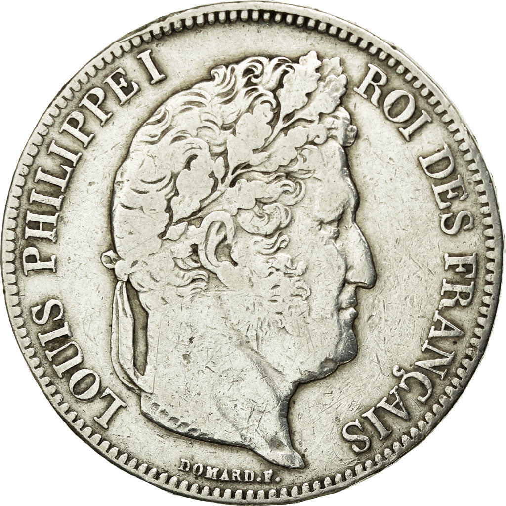Moneda, Francia, Louis-Philippe, 5 Francs, 1833, La Rochelle, BC+, Plata
