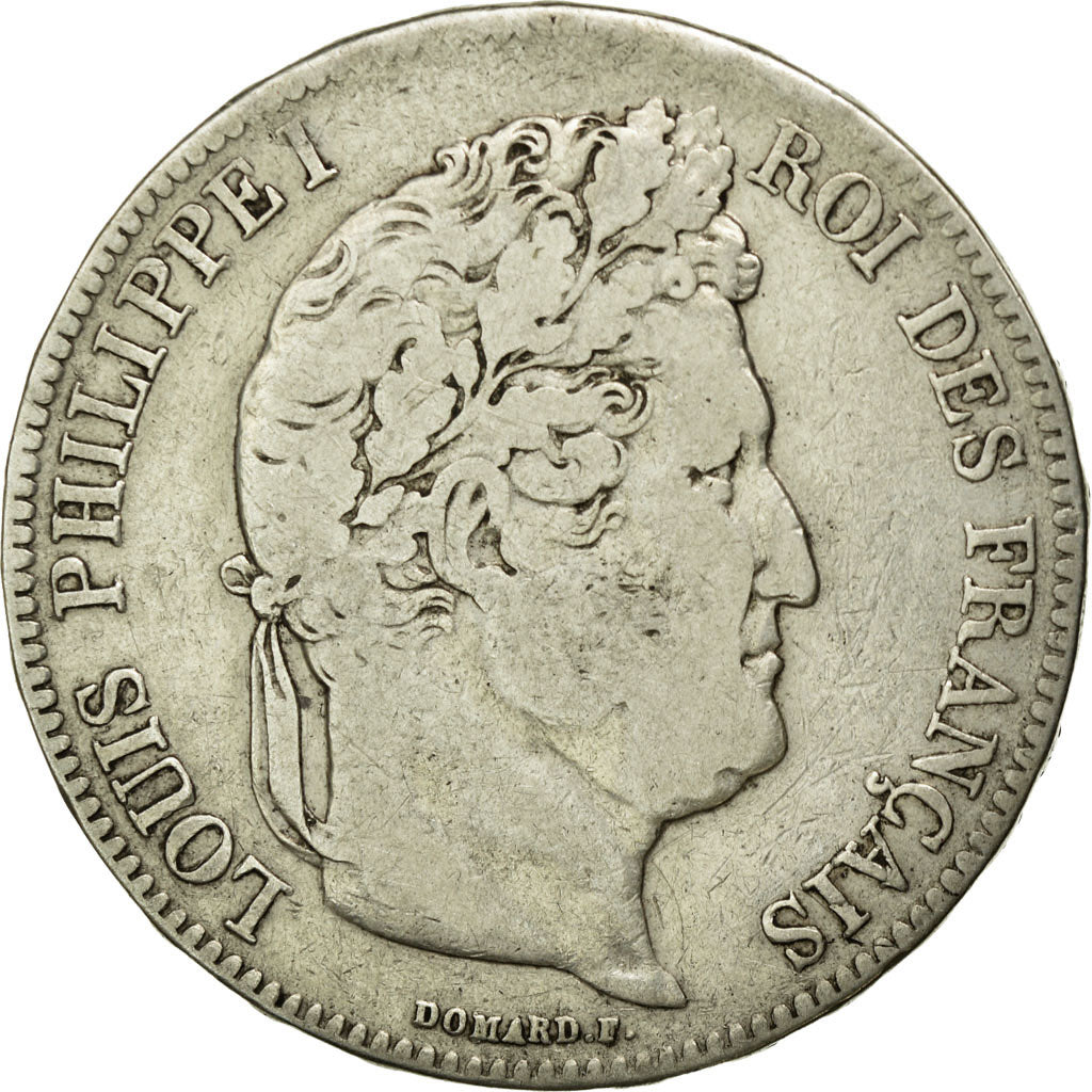 Moneda, Francia, Louis-Philippe, 5 Francs, 1832, Marseille, BC+, Plata