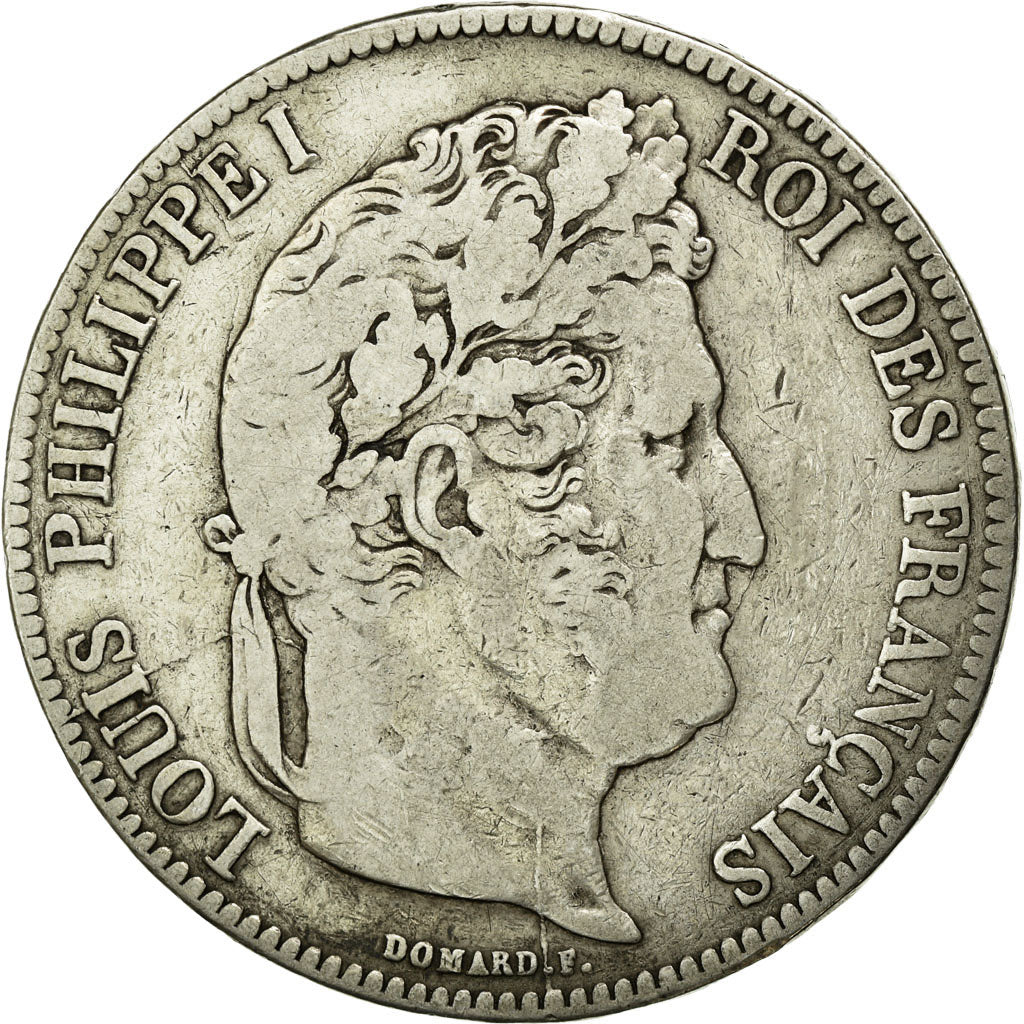Coin, France, Louis-Philippe, 5 Francs, 1834, Nantes, VF(20-25), Silver