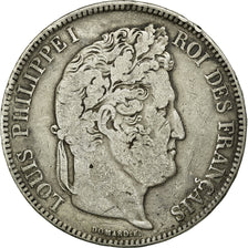 Coin, France, Louis-Philippe, 5 Francs, 1834, Perpignan, VF(20-25), Silver