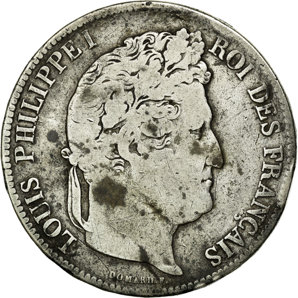 Coin, France, Louis-Philippe, 5 Francs, 1834, Marseille, VF(20-25), Silver