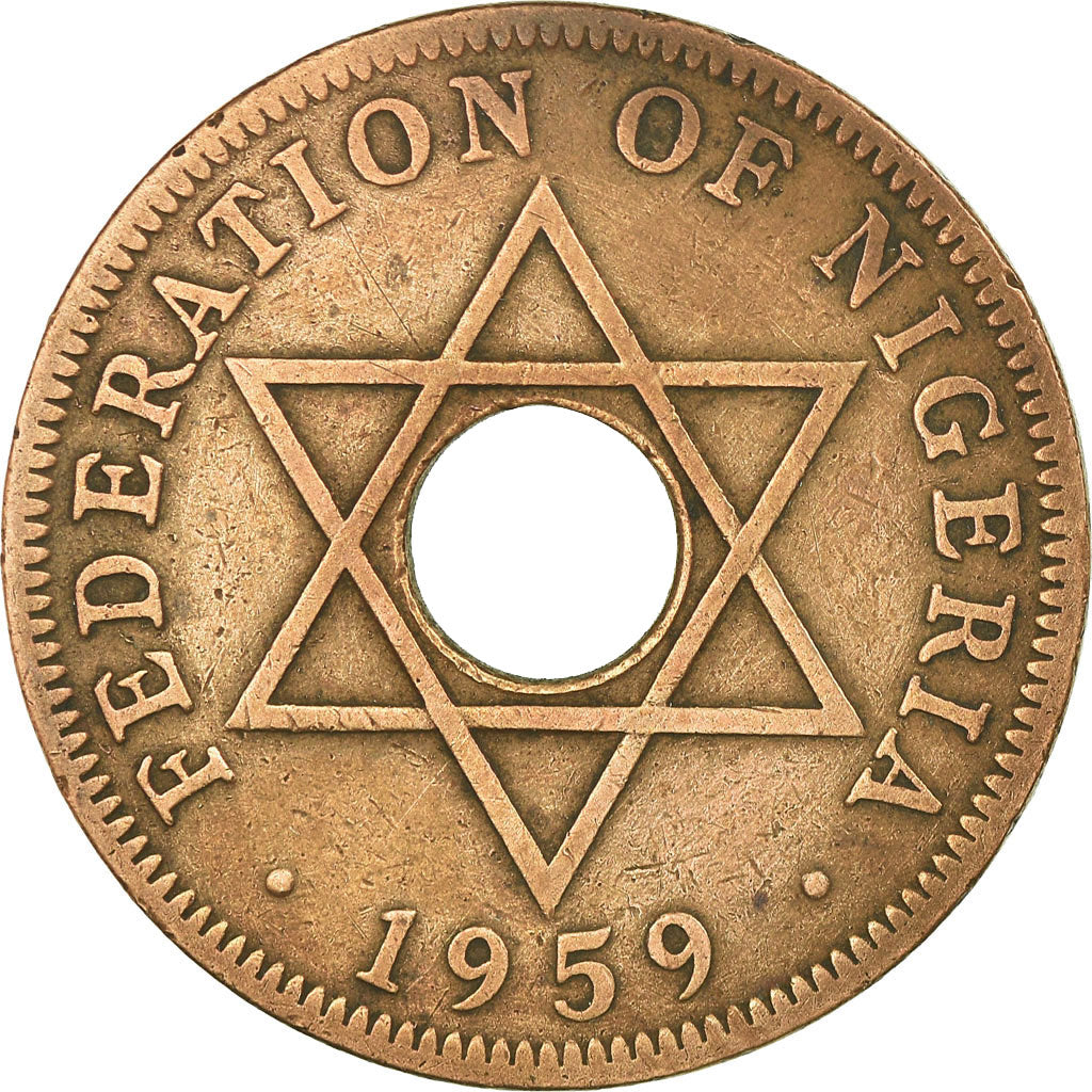 Monnaie, Nigéria, Elizabeth II, Penny, 1959, TTB, Bronze, KM:2