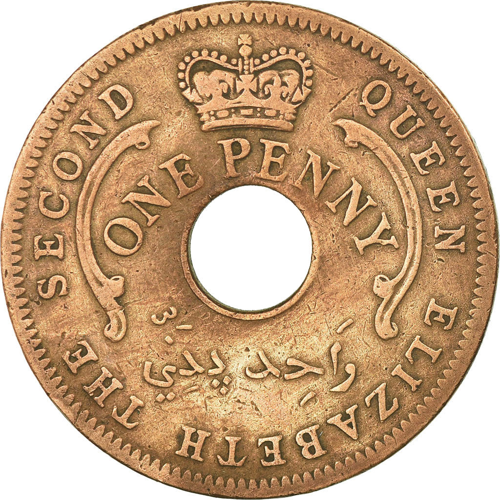 Monnaie, Nigéria, Elizabeth II, Penny, 1959, TTB, Bronze, KM:2