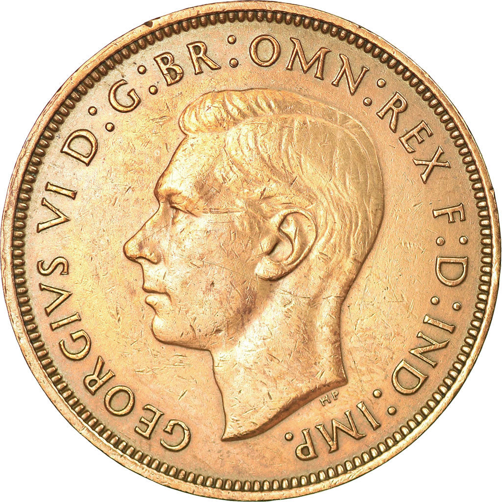 Coin, Great Britain, George VI, Penny, 1947, AU(50-53), Bronze, KM:845