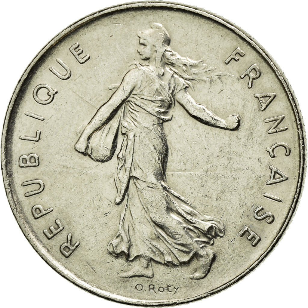 Coin, France, Semeuse, 5 Francs, 1974, Paris, AU(55-58), Nickel Clad