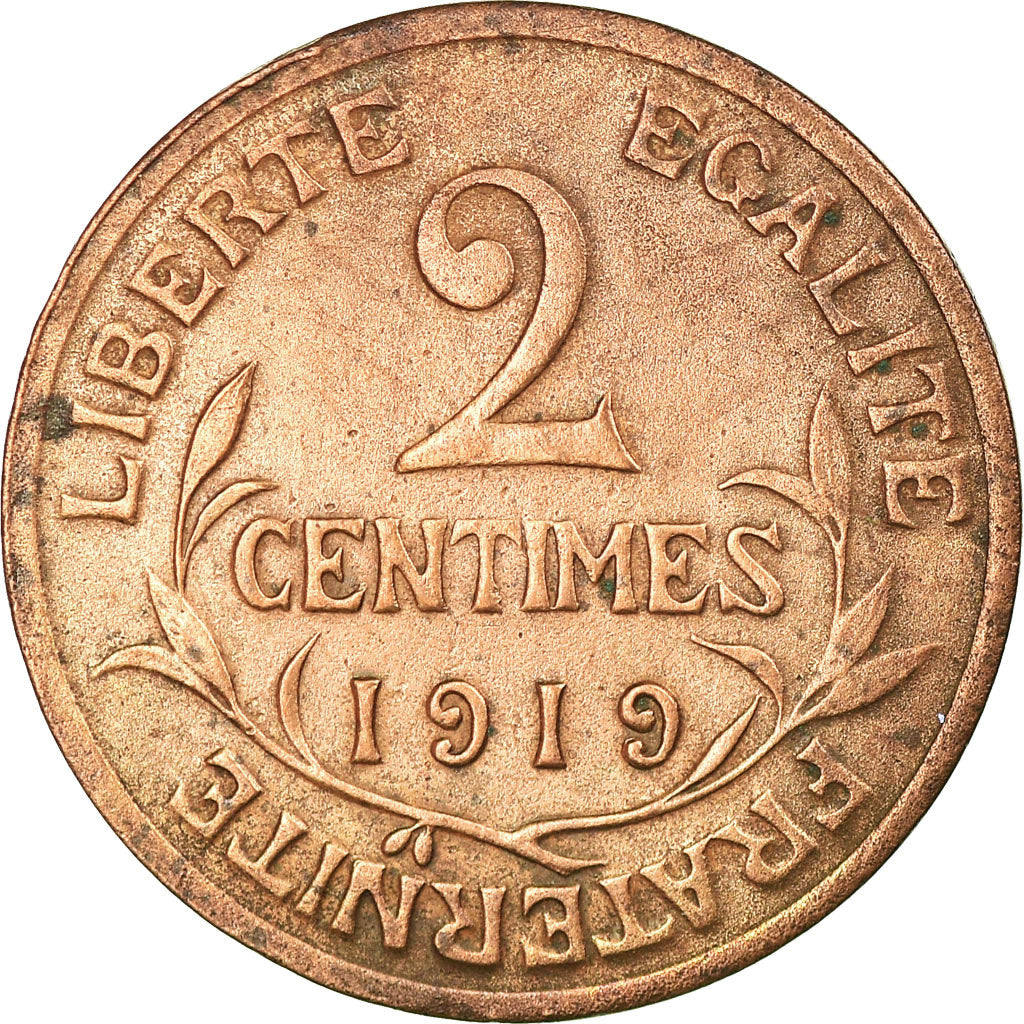 Coin, France, Dupuis, 2 Centimes, 1919, Paris, EF(40-45), Bronze, KM:841