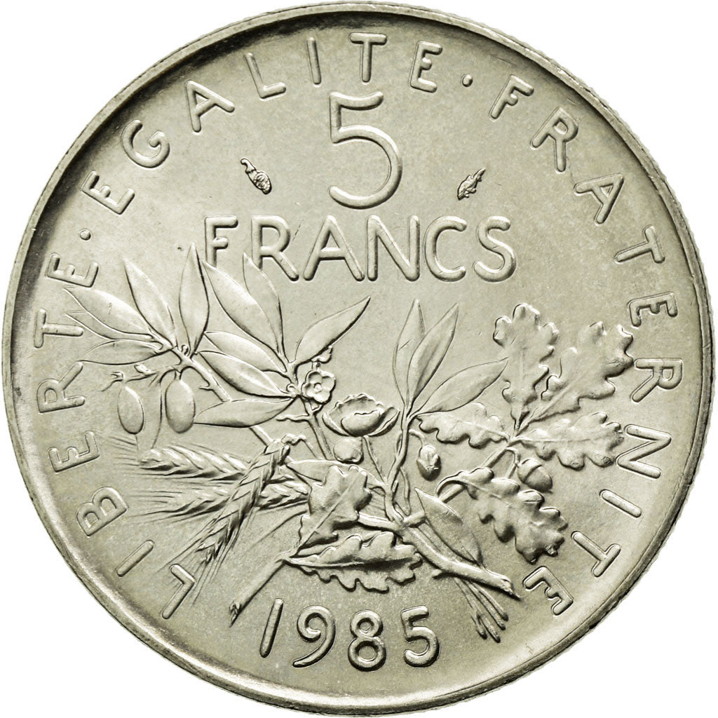 Coin, France, Semeuse, 5 Francs, 1985, Paris, MS(63), Nickel Clad Copper-Nickel