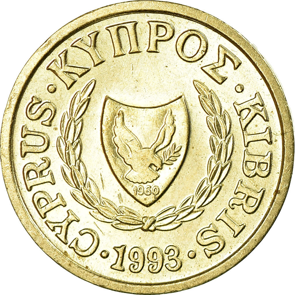Moneda, Chipre, Cent, 1993, EBC, Níquel - latón, KM:53.3